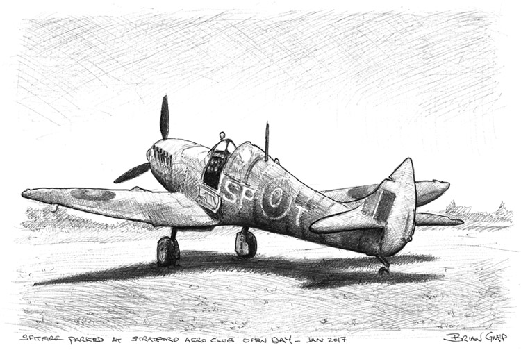 750x504 Sketchy Drawings Spitfire - Spitfire Sketch