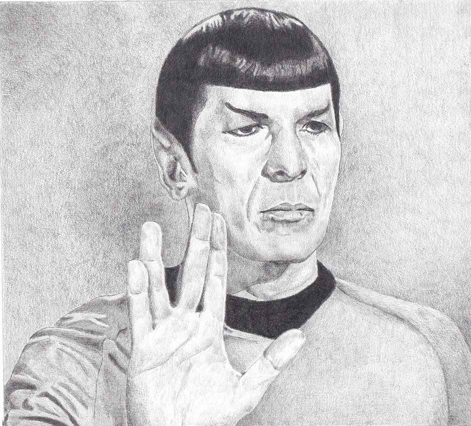 940x850 Mr. Spock Pencil Sketch. Star Trek Illustrations - Spock Sketch