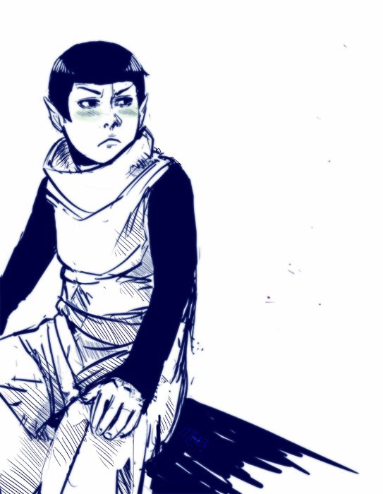 543x700 St Spock Sketch By Mkb On @ - Spock Sketch