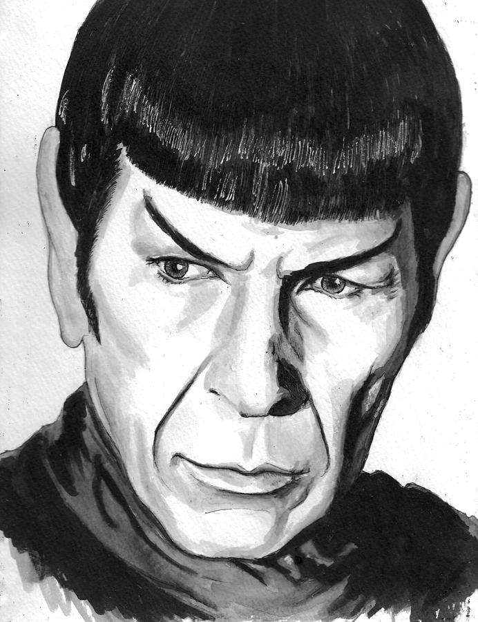 692x900 Spock Drawing By Amy Balot - Spock Sketch