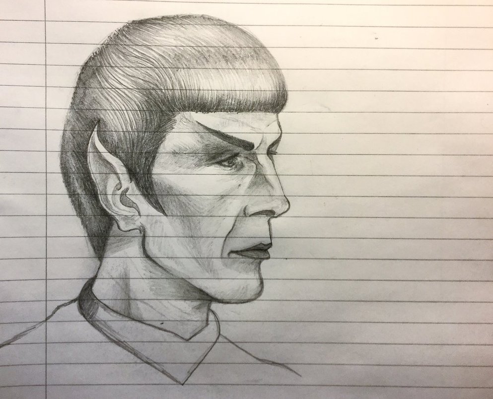 993x804 Spock Sketch By Nazgul666 - Spock Sketch