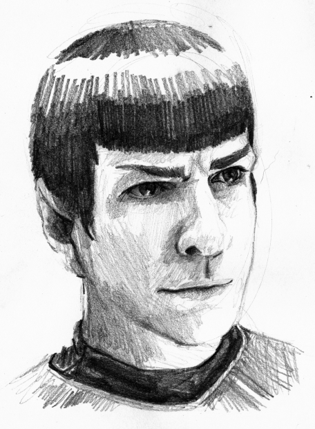 456x620 Spock Sketch By The Physicist - Spock Sketch
