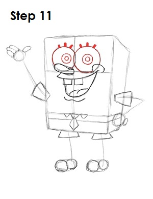 300x388 How To Draw Spongebob Step By Step + Funny Sketch And Picture - Spongebob Sketch