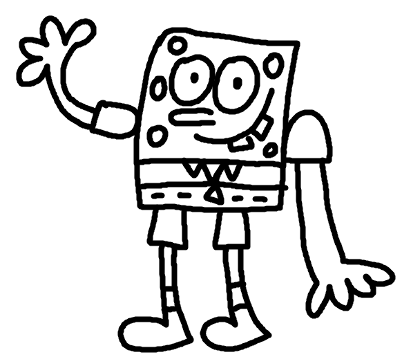 582x516 Spongebob Sketch By Thepinkboy On Newgrounds - Spongebob Sketch