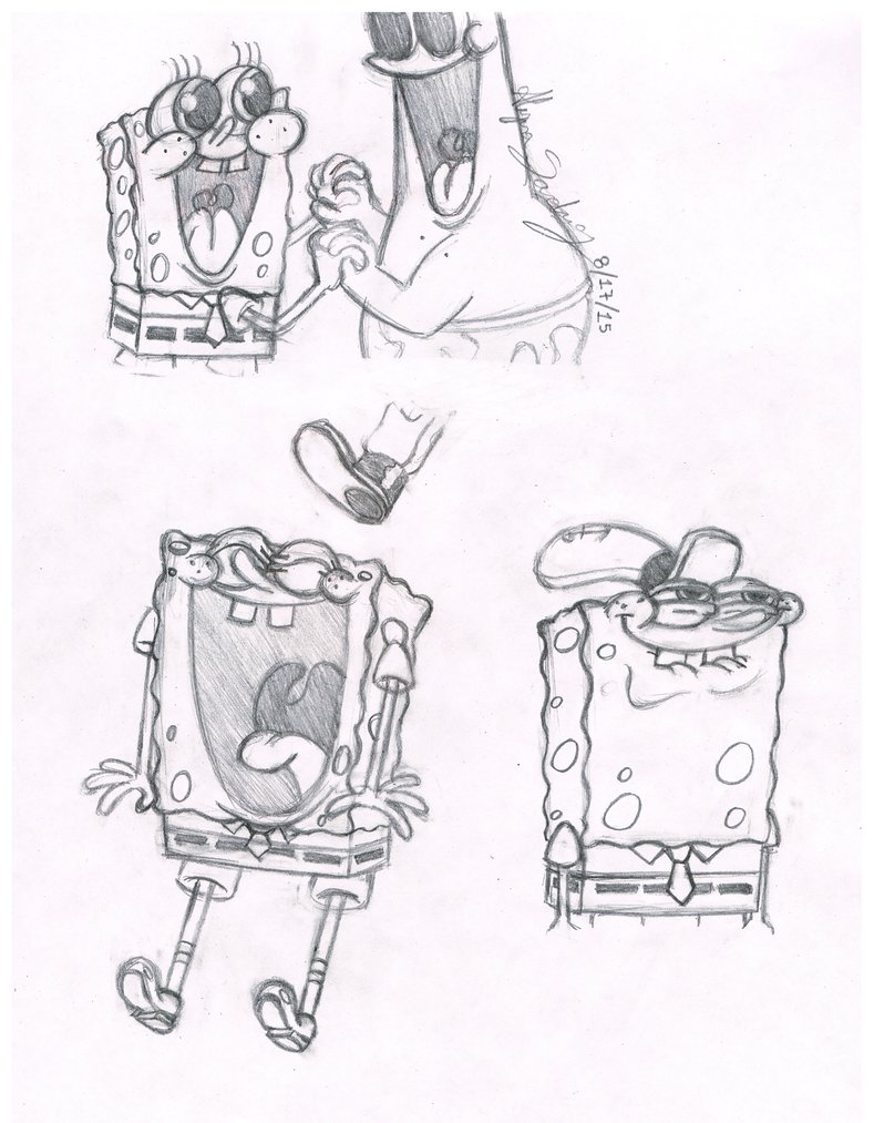 789x1013 Spongebob Sketches By Awesomeaartvark - Spongebob Sketch