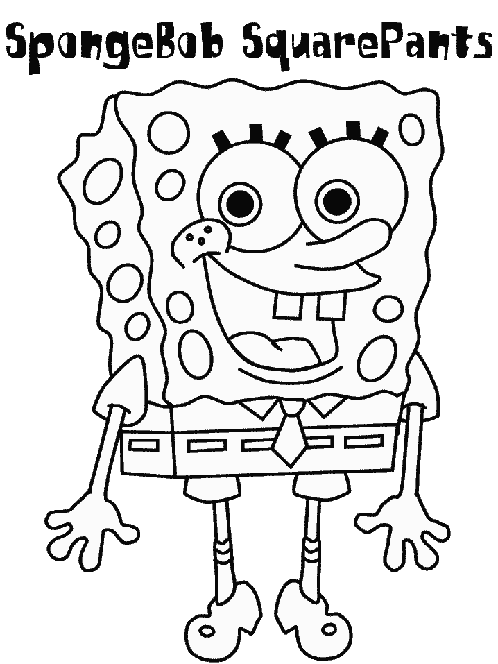 718x957 Collection Of Free Spongebob Drawing Sketch. Download On Ubisafe - Spongebob Squarepants Sketch