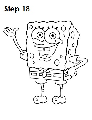300x388 How To Draw Spongebob Squarepants - Spongebob Squarepants Sketch