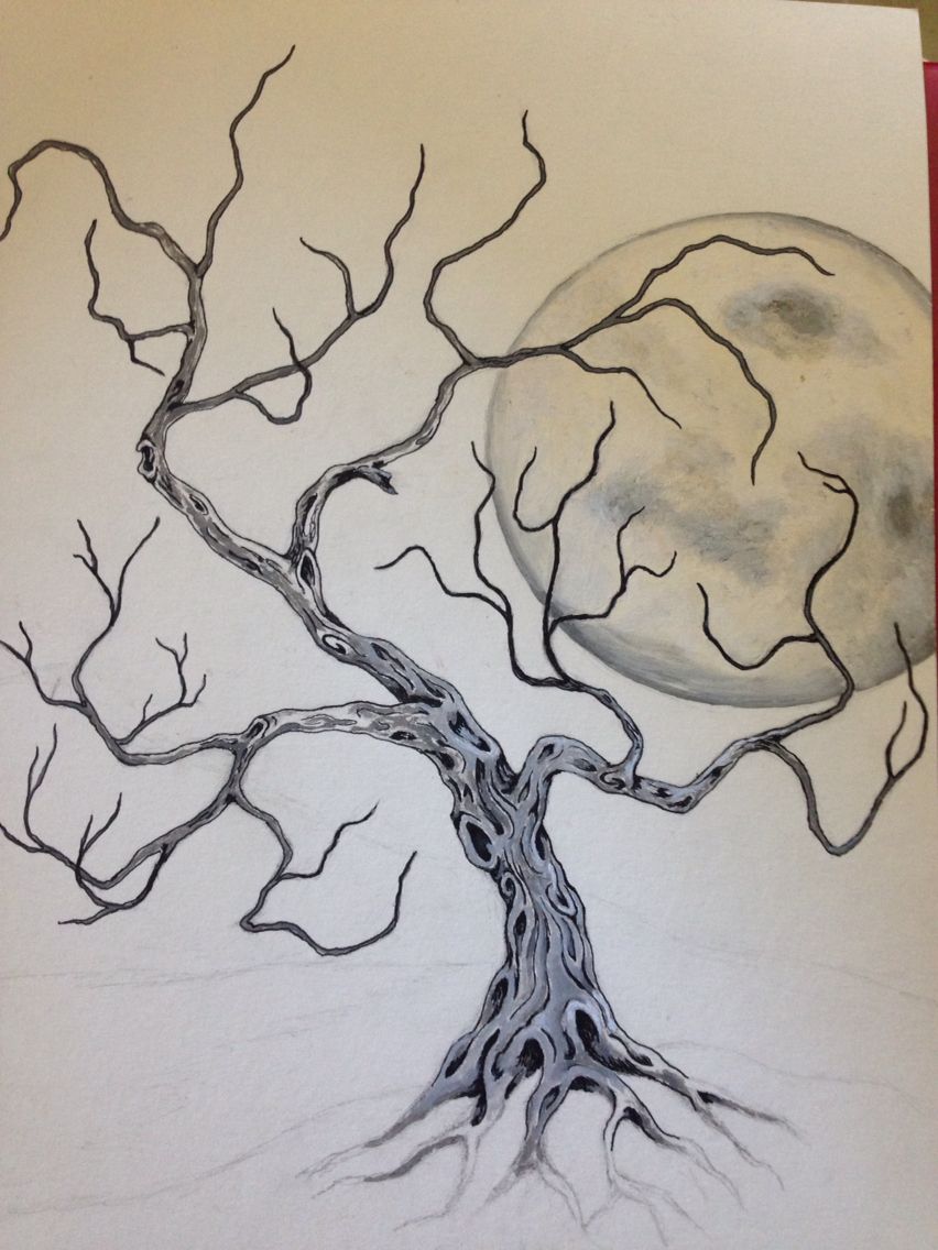 852x1136 Spooky Tree (Unfinished) Sketches Andor Drawings By Amiee In - Spooky Tree Sketch