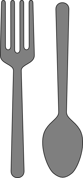 276x588 Drawn Fork Spoon - Spoon And Fork Sketch