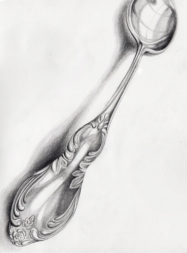 600x812 Skewed Spoon Megan Leitschuh - Spoon Sketch