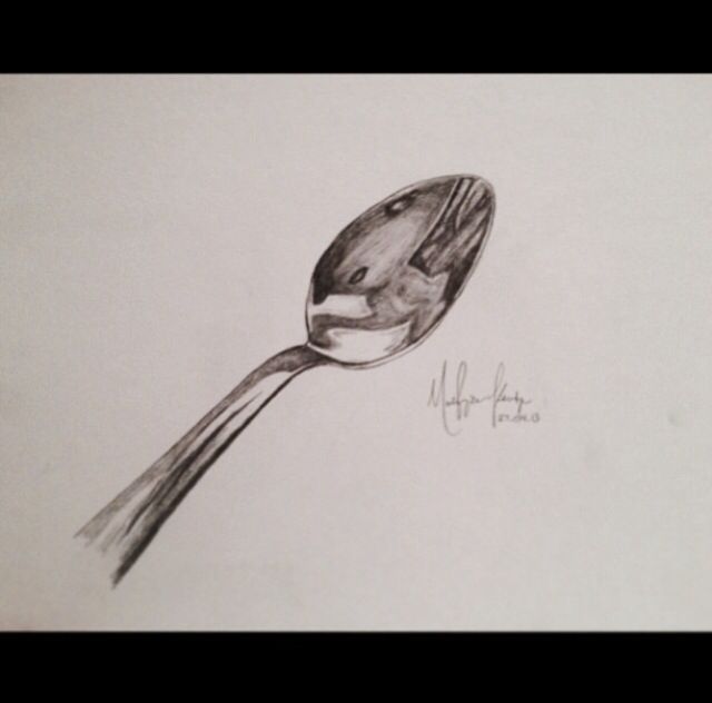 640x632 Still Life Drawing Or Sketch Of A Spoon In Graphite Pencil - Spoons Sketch