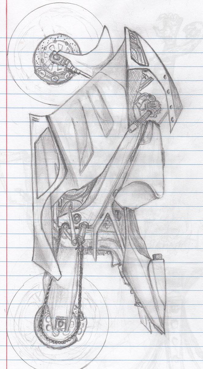 664x1203 Sportbike Sketch By Planetmark - Sportbike Sketch