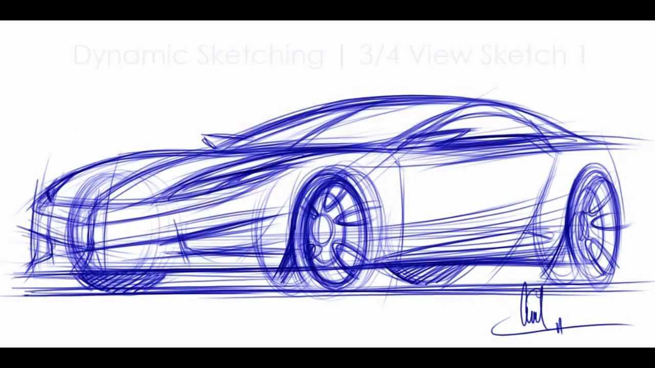 1280x720 How To Draw Cars - Sports Car Sketch