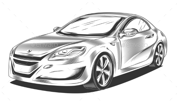590x347 Modern Sport Car By Vectorpocket Graphicriver - Sports Car Sketch