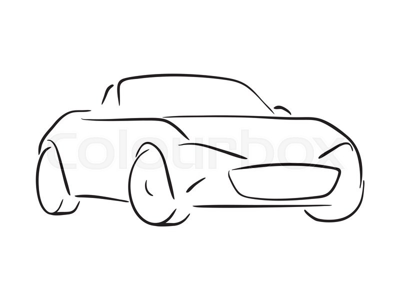 800x600 Sports Car Simple Sketch Illustration. Stock Vector Colourbox - Sports Car Sketch