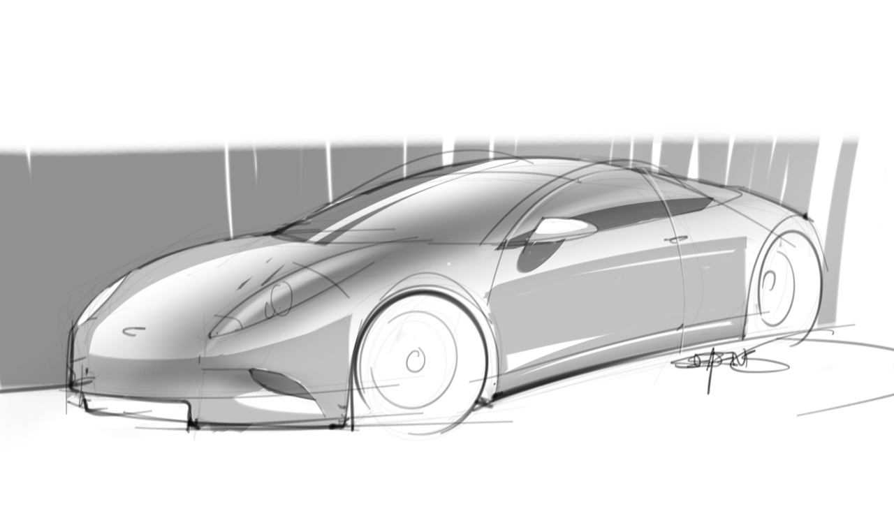 1280x752 Sports Car - Sports Car Sketch