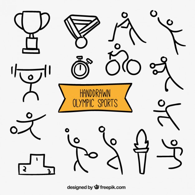 626x626 Sketches Olympic Sports Vector Free Download - Sports Sketches