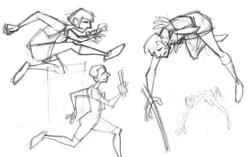 800x509 Track And Field Sketches - Sports Sketches