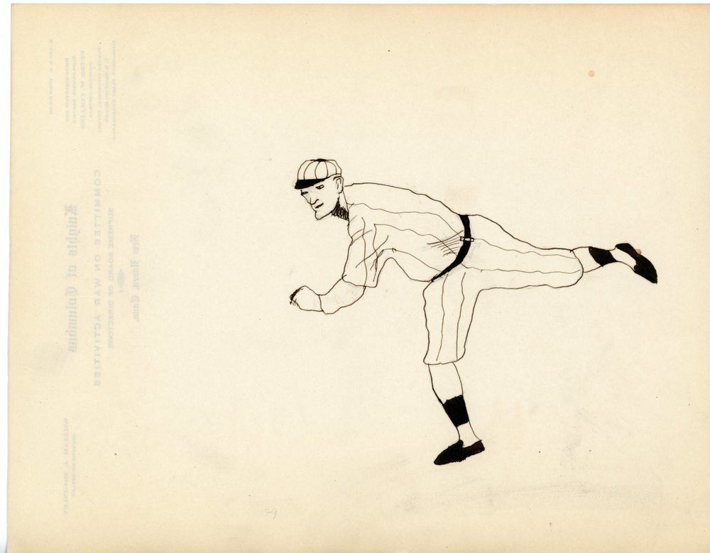 1000x779 C 1920 Sports Sketches Baseball Football Track House Of Mirth - Sports Sketches