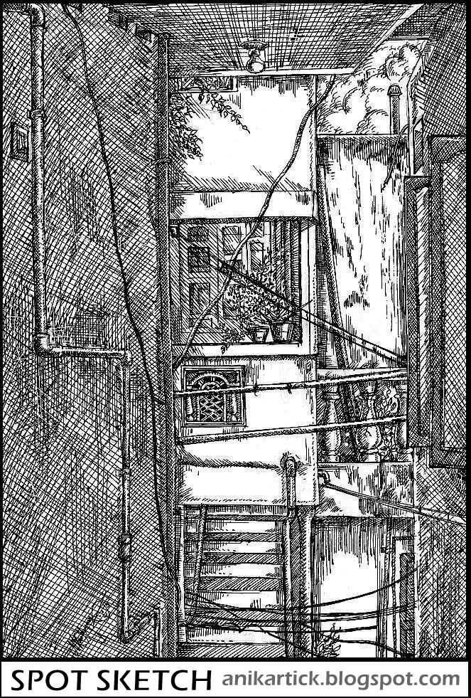 663x981 Pen Drawing - Spot Sketch