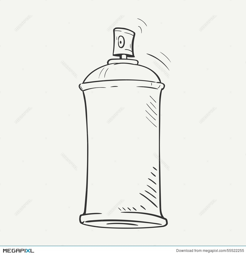 800x830 Sketch Spray Can Illustration 55522255 - Spray Can Sketch