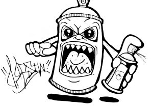 300x210 Spray Paint Can Art Spray Paint Can Sketch Stock Vector - Spray Can Sketch