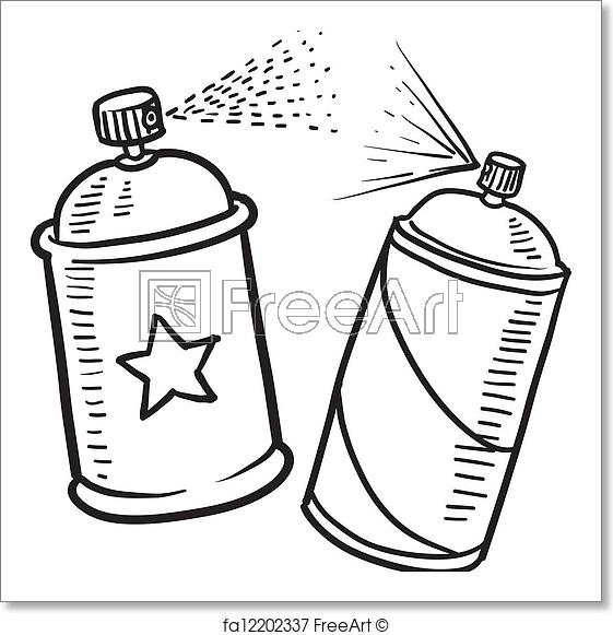 561x581 Free Art Print Of Spray Paint Can Sketch. Doodle Style Spray Paint - Spray Paint Can Sketch