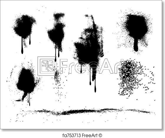560x470 Free Art Print Of Grunge Spray Paint Splats. Various Spray Paint - Spray Paint Sketch