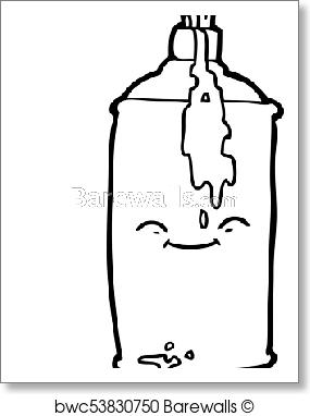 285x382 Art Print Of Cartoon Spray Paint Can Barewalls Posters Amp Prints - Spray Paint Sketch