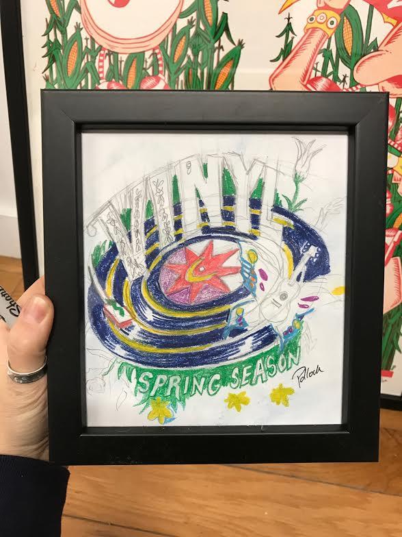 588x784 Spring Season Vinyl Label Og Pencil Amp Colored Pencil Sketch - Spring Season Sketch