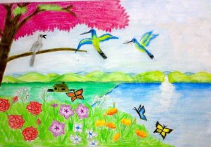 300x210 The Images Collection Of Nature Beautiful S Sketch Spring Season - Spring Season Sketch