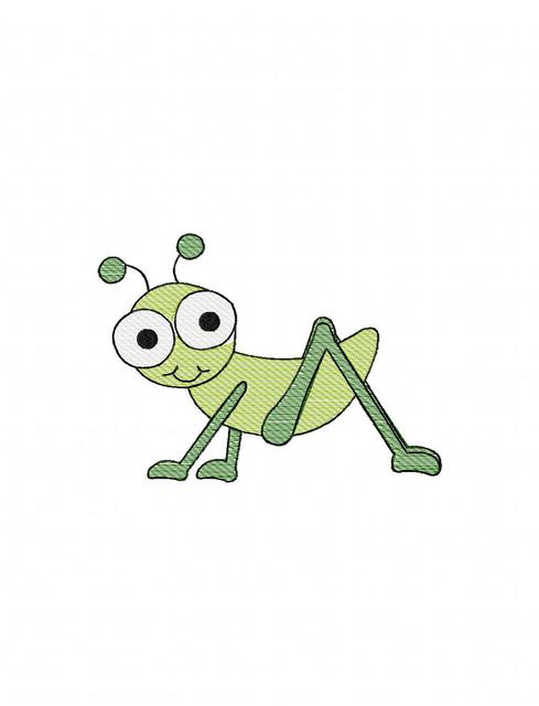 489x640 Grasshopper 1 Sketch Embroidery Design - Spring Sketch