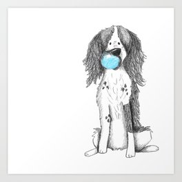 264x264 Springer Spaniel Art Prints Society6 - Springer Spaniel Sketch