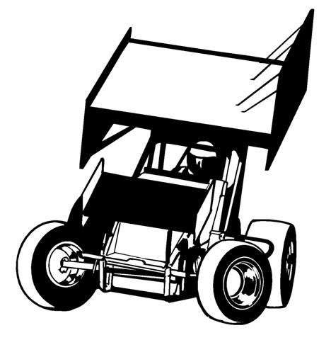 468x480 Sprint Car Clip Art Clipart - Sprint Car Sketches