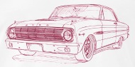 190x94 Transportation Sketches Falcon Sprint 1963 - Sprint Car Sketches