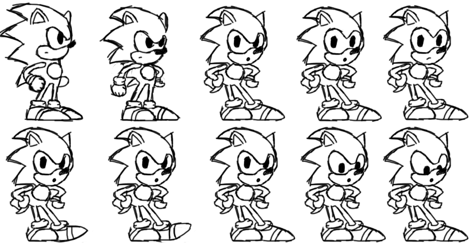 930x480 Sonic The Hedgehog Hdsonic Hd Sprite Wait Sketch By Nuryrush On - Sprite Sketch