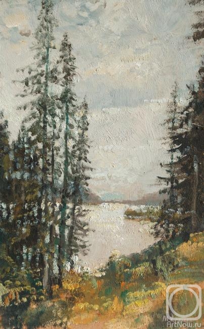 404x650 Painting On The Bank. Buy On Artnow.ru - Spruce Sketch