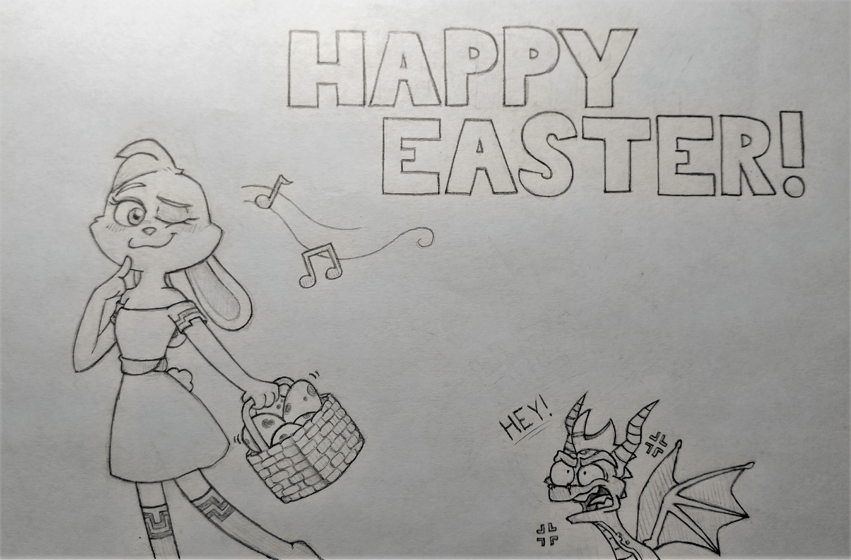 2736x1802 Spyro Easter Sketch - Spyro Sketch