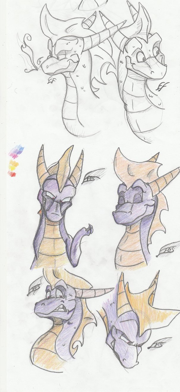606x1319 Spyro Sketches! By S Arcano - Spyro Sketch