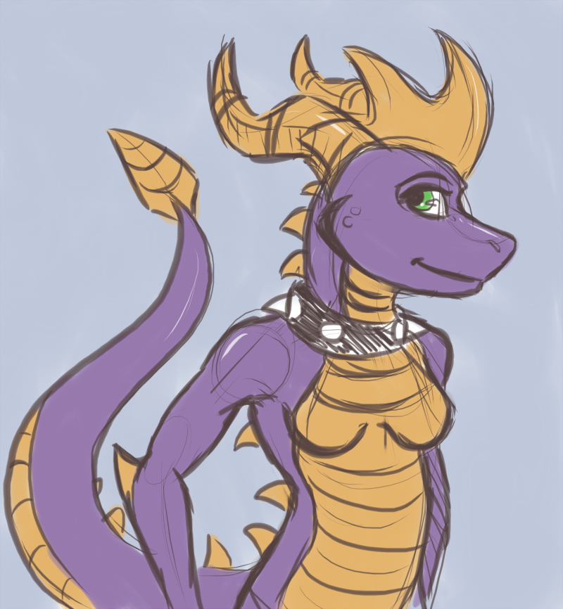 800x866 Trans Spyro Sketch By Gameshark - Spyro Sketch