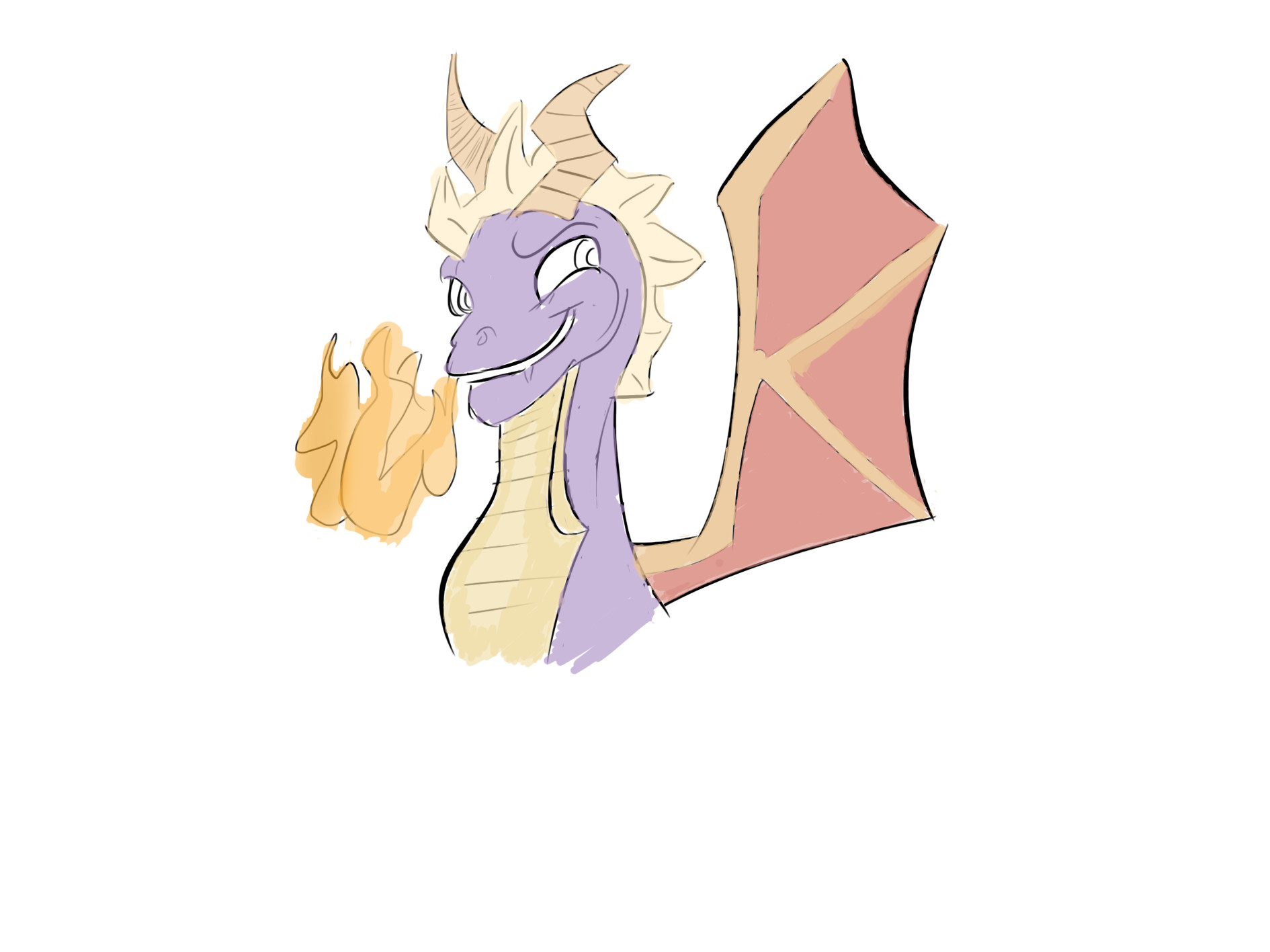 1890x1417 Artstation - Spyro Sketch