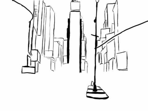 480x360 Times Square Sketch - Square Sketch