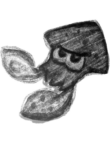 389x550 Sketch Squid Posters By Ethan Hanbury Redbubble - Squid Sketch