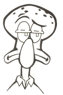 250x377 Squidward Sketch By Prototypeinks - Squidward Sketch