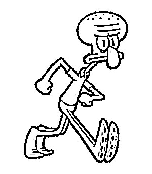 300x343 Squidward Tentacles Cartoon Sketch - Squidward Sketch