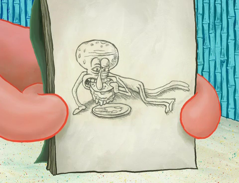 480x368 Request] Can Someone Please Find Me The Drawing Spongebob Made Of - Squidward Sketch