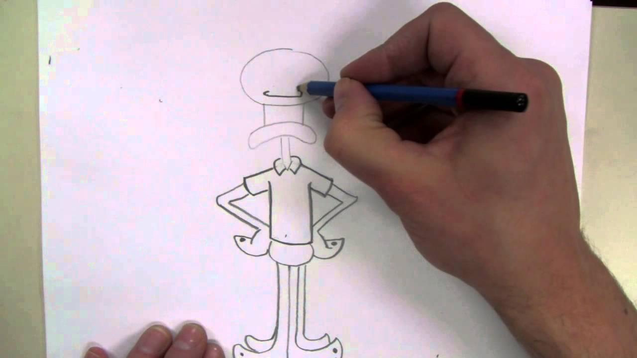 1280x720 How To Draw Squidward From Spongebob - Squidward Sketch