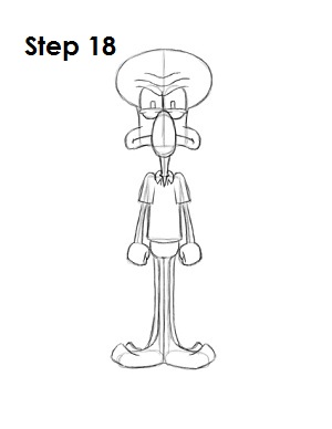 300x388 How To Draw Squidward - Squidward Sketch