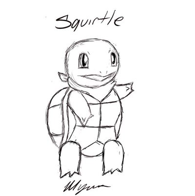 Squirtle Sketch at PaintingValley.com | Explore collection of Squirtle ...