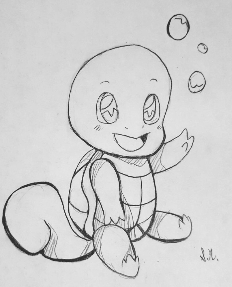 804x993 Squirtle Sketch By Skywaysky - Squirtle Sketch